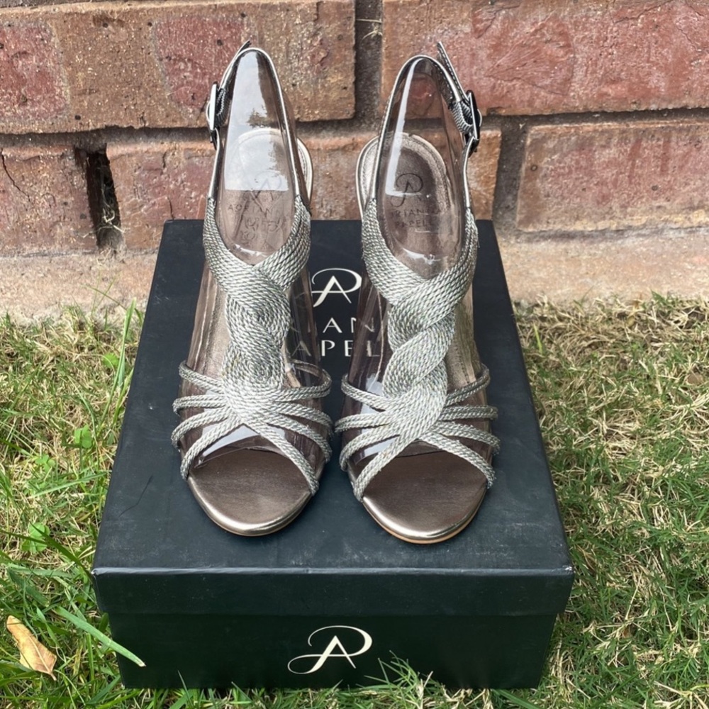 Brand New Adrianna Papell Wedges - Silver - Size 8